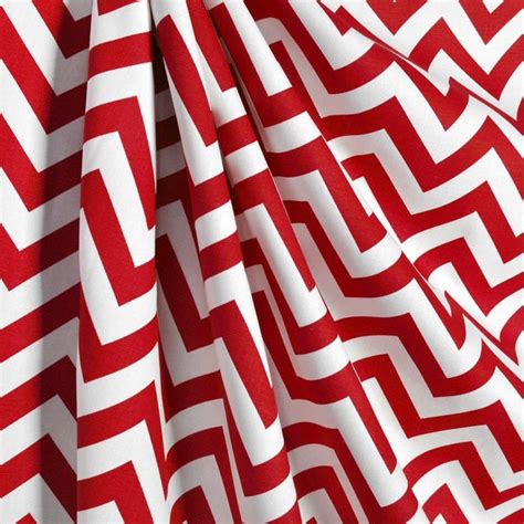 Premier Prints Zig Zag Lipstick White Canvas Fabric Onlinefabricstore