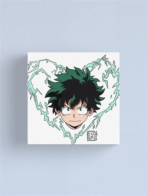 Izuku ‘deku Midoriya Heart Tattoo Canvas Print By Eogm Art Redbubble