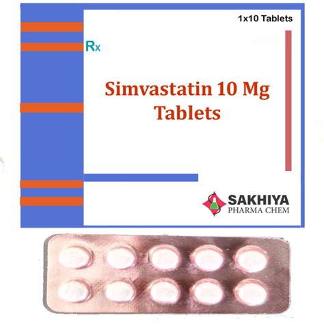 Simvastatin 10mg Tablets Manufacturerexporter And Supplier From Gujarat