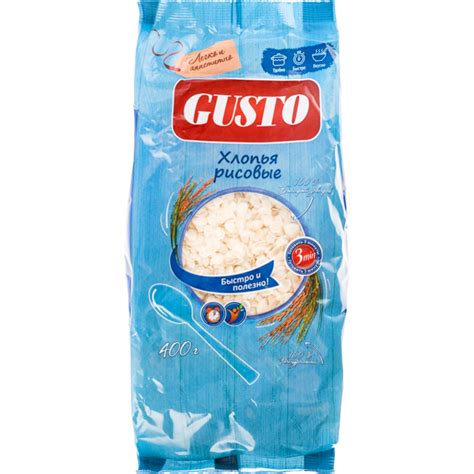 Рисовые хлопья «Gusto» 400 г купить в Минске: недорого, в рассрочку в ...