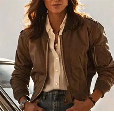 Top Gun Maverick Penny Benjamin Brown Jacket Ij