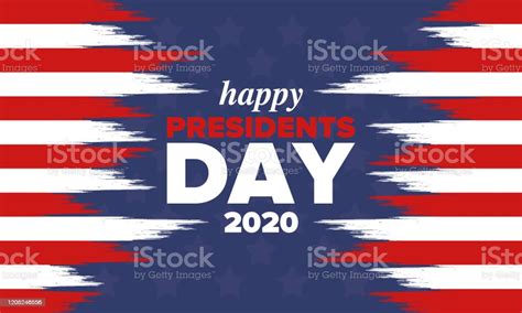 Happy Presidents Day In United States Washingtons Birthday Federal Holiday In America Celebrated