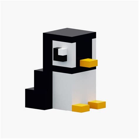 3d Voxel Penguin Turbosquid 1902480