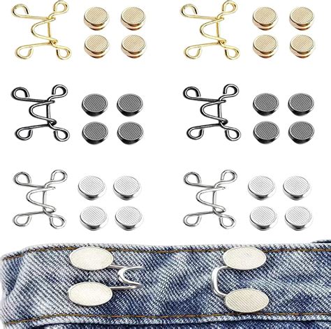 Amazon Pieces Jean Button Pins Adjustable Waist Buckle Extender