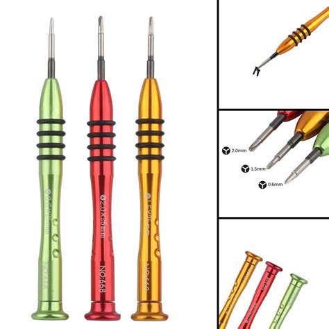 Screwdriver Kit Multifunktion 3 Pcs Aluminum Alloy Durable Easy