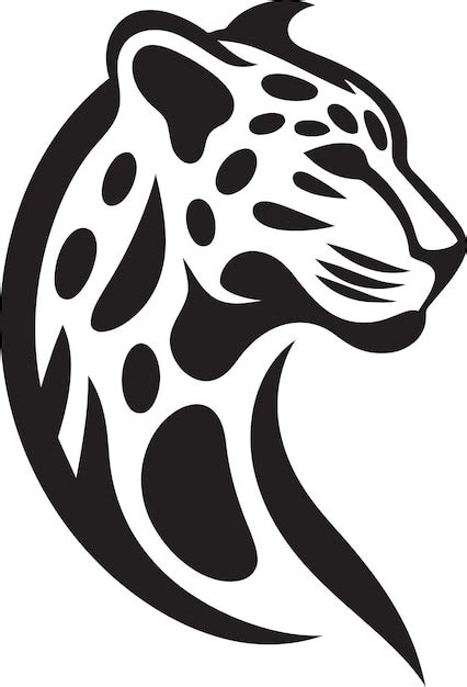 Äußerst elegantes schwarzes Leoparden Symbol im Vektor Logo Design mit