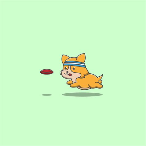 dog playing frisbee 6342321 Vector Art at Vecteezy