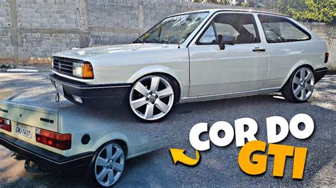 Gol Turbo Branco Perola Cor Do Gol Gti Feito Do Zero Na Garagem De Casa