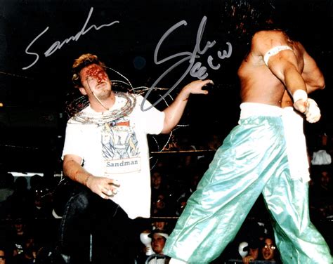 Sabu & Sandman Signed 8x10 Photo - Pro Wrestling Loot