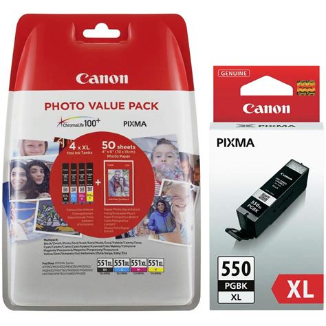 Original Canon PGI 550PGBKXL CLI 551XL Multipack Set Of 5 High