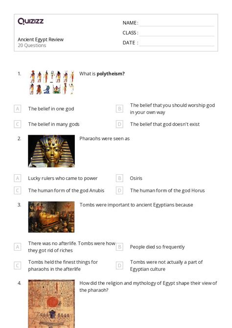 Ancient Egypt Worksheets For Th Grade On Quizizz Free Printable