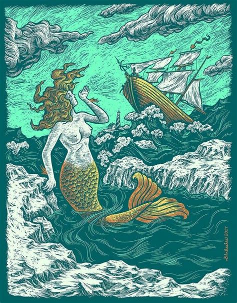 Sirens And The Oxbow A Digital Print By Dan Blakeslee A Seascape