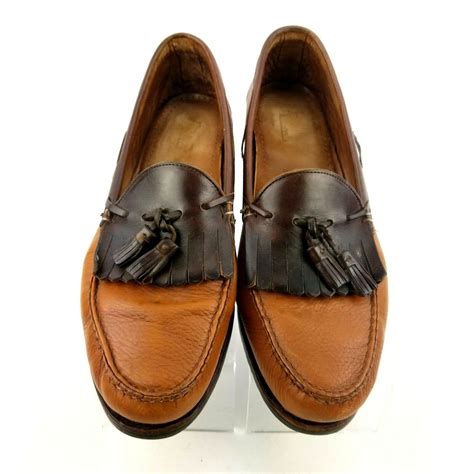 Allen Edmonds Nashua Tassel Loafer Men S Size C Tan And Brown Ebay