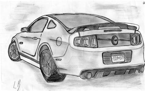 Mustang Outline Drawing at PaintingValley.com | Explore collection of ...