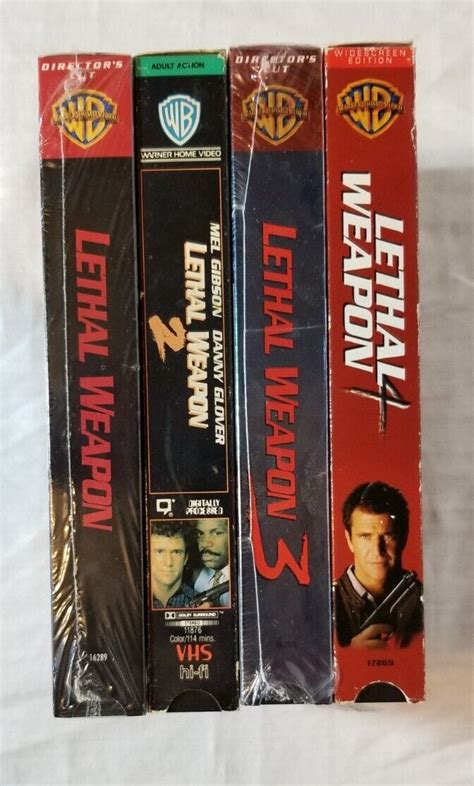 Mel Gibson Lethal Weapon LOT 1 2 3 4 Quadrilogy VHS Collection Director