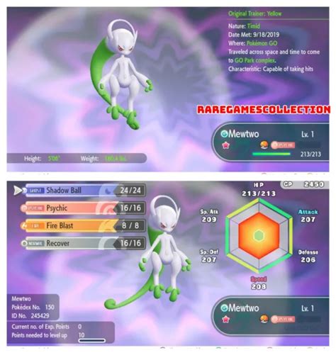 Pok Mon Let S Go Shiny Iv Mewtwo Mew Livraison Rapide L Gendaire