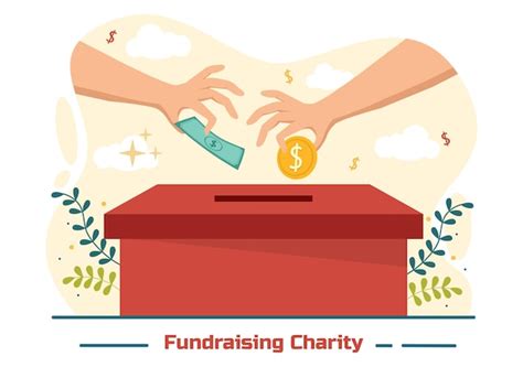 Premium Vector Fundraising Charity And Donation Illustration With