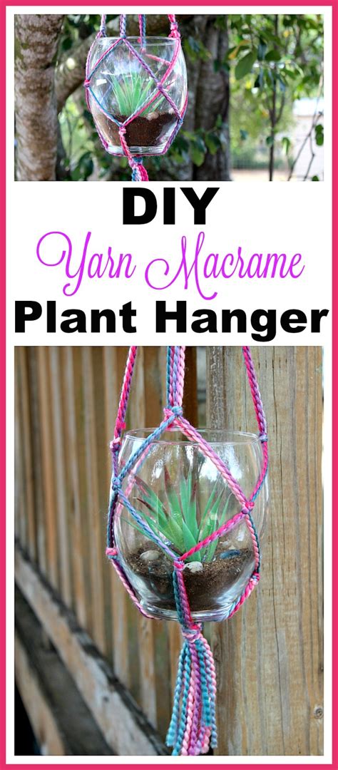 Yarn Macrame Plant Hanger- Makes a Great DIY Gift!