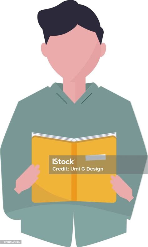 Man Reading Book Vector Illustration Stock Illustration Download