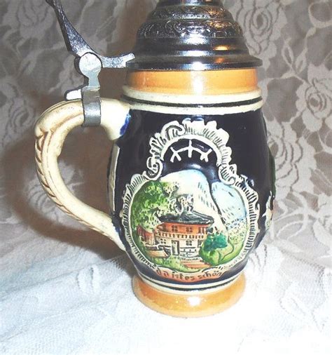 Vintage German Beer Stein Hand Painted Ceramic Dbgm Hand Etsy Beer Steins German Beer