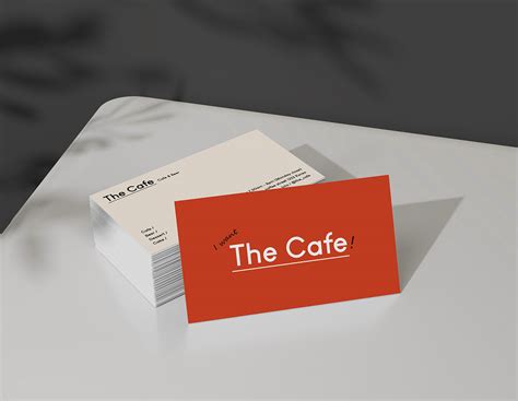 THE CAFE Simple typography business card template on Behance