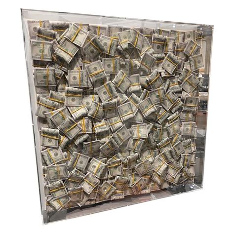 Money Painting Contemporary Wall Art Sculpture Dollar Bills with Epoxy | Wall sculpture art ...