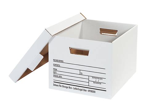 Deluxe File Storage Boxes | Portable Cardboard File Storage Boxes ...