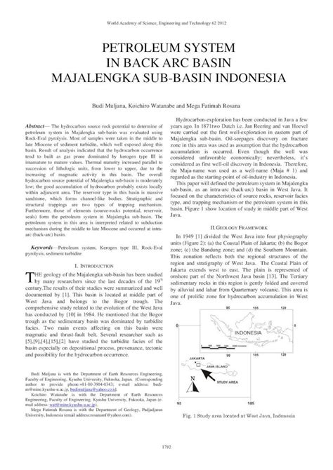 PDF Petroleum System In Back Arc Basin Majalengka Sub Basin Indonesia