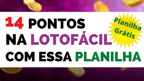 Pontos Na Lotof Cil Essa Planilha Gratuita Planilha Gr Tis