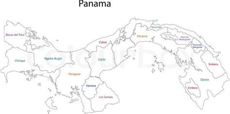 Panama Map Coloring Page Sketch Coloring Page