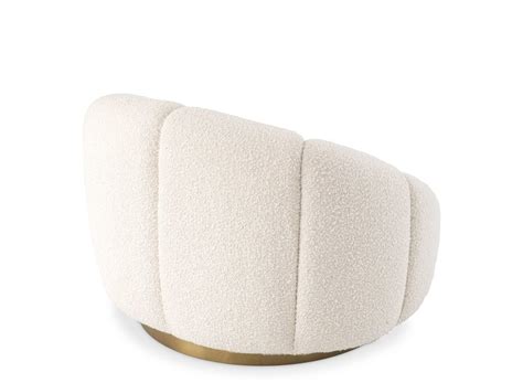 Eichholtz Swivel Chair Inger Boucl Cream Wilhelmina Designs