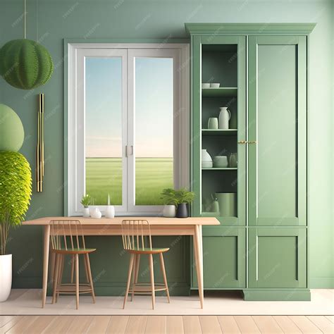 Premium AI Image | Modern design glass door wall panel between kitchen