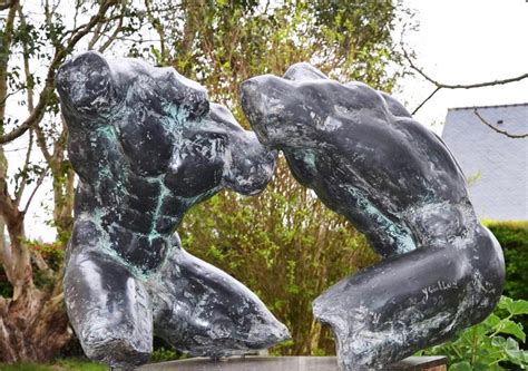 Yann Guillon Wrestlers IV Large Scale Outdoor Bronze Sculpture