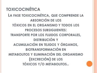 Toxicocinetica Y Toxicodinamia Presentaci N Pptx