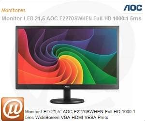 AOC - E2270SWHEN - Monitor 21,5" LED AOC E2270SWHEN Full HD 1000:1 5ms ...