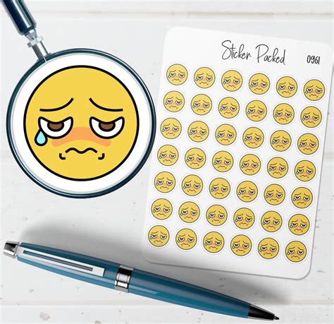 Sad Emoji Planner Sticker Sad Emoji Icon Sticker Sad Emoji Sticker - Etsy