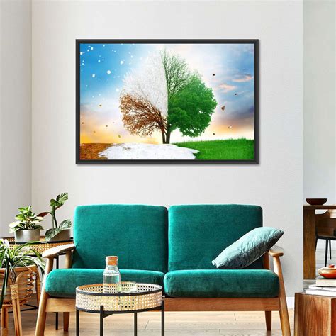 4 Seasons Tree Wall Art | Digital Art