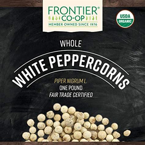 Frontier Co Op Organic Fair Trade Whole White Peppercorns 1lb Pricepulse