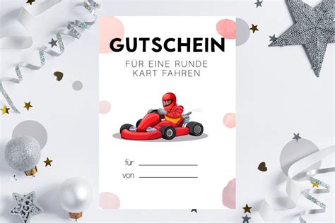 Go Kart Geschenkgutschein Vorlage Gutschein Kinder Kart Fahren