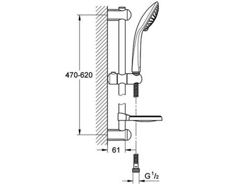 Grohe Euphoria Brs Stg Set Champagne 27232001 600mm Schlauch 1750mm