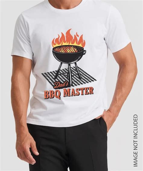 Desenho De T Shirt Do Pai Bbq Master Vetor Premium