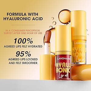 Amazon LANGMANNI Hyaluronic Acid Lip Oil Hydrating And Nourishing