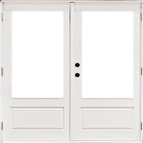 Mp Doors 72 In X 80 In Fiberglass Smooth White Right Hand Outswing Hinged 34 Lite Patio Door