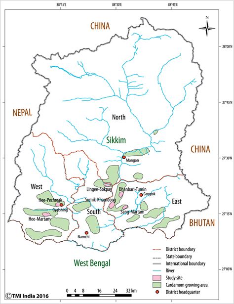 Cardamom Hills In India Map