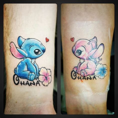 Stitch And Angel Tattoos Black And White Black And White Tattoo Design