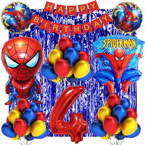 DEKORACJE BALONY NA 4 URODZINY SPIDER MAN 37SZT Inny Producent