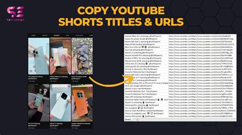 Copy Youtube Shorts Titles And Urls Links Youtube