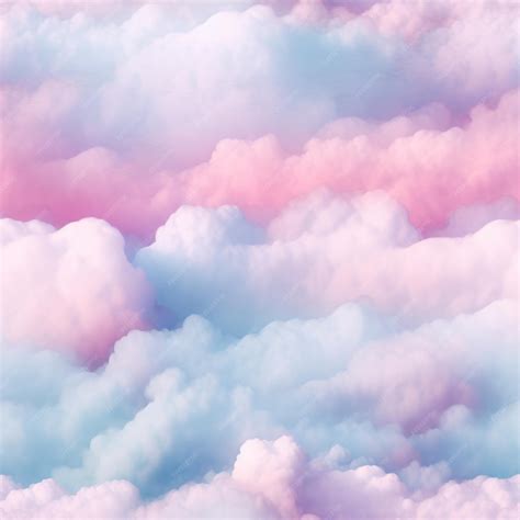 Premium AI Image | A pastel sky with clouds in pastel colors.