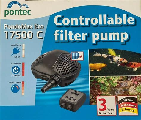 Oase Pontec Pondomax Eco Pond Koi Waterfall Filter Pump 3 Year Low