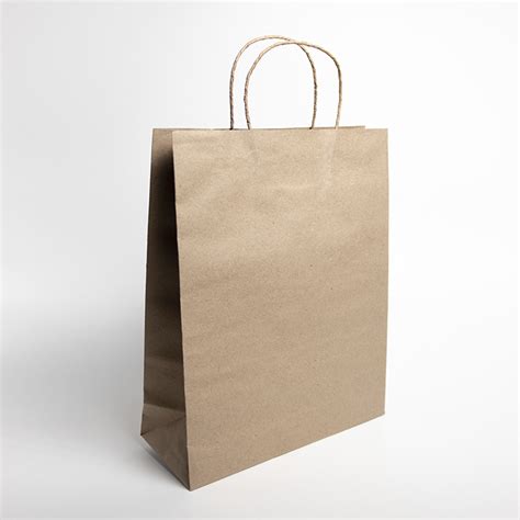 Bolsa Biodegradable Kraft Con Asa Desechables Biodegradables